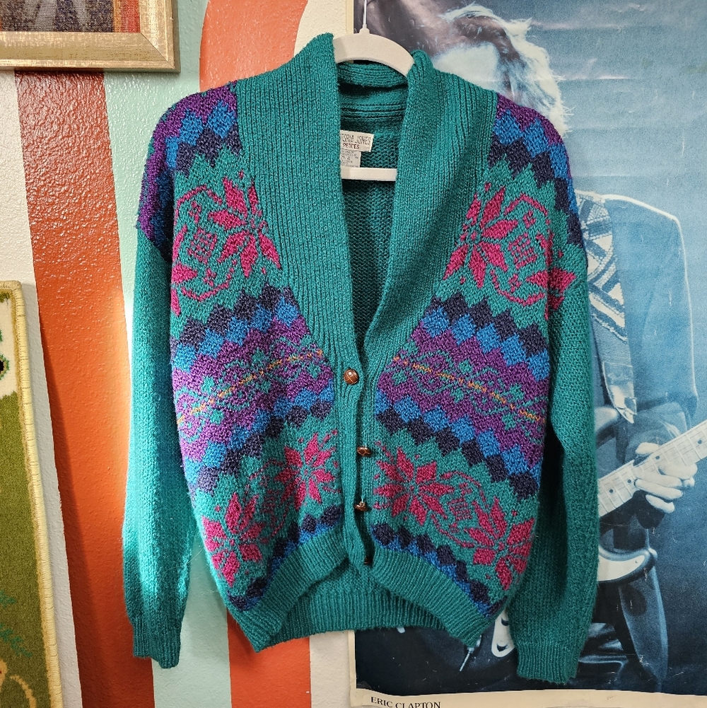 Vintage Patterned Knitted Women's Sweater